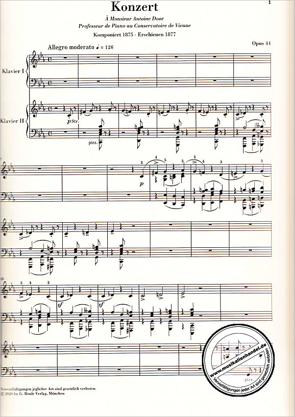 Notenbild für HN 1359 - Konzert 4 e-moll op 44