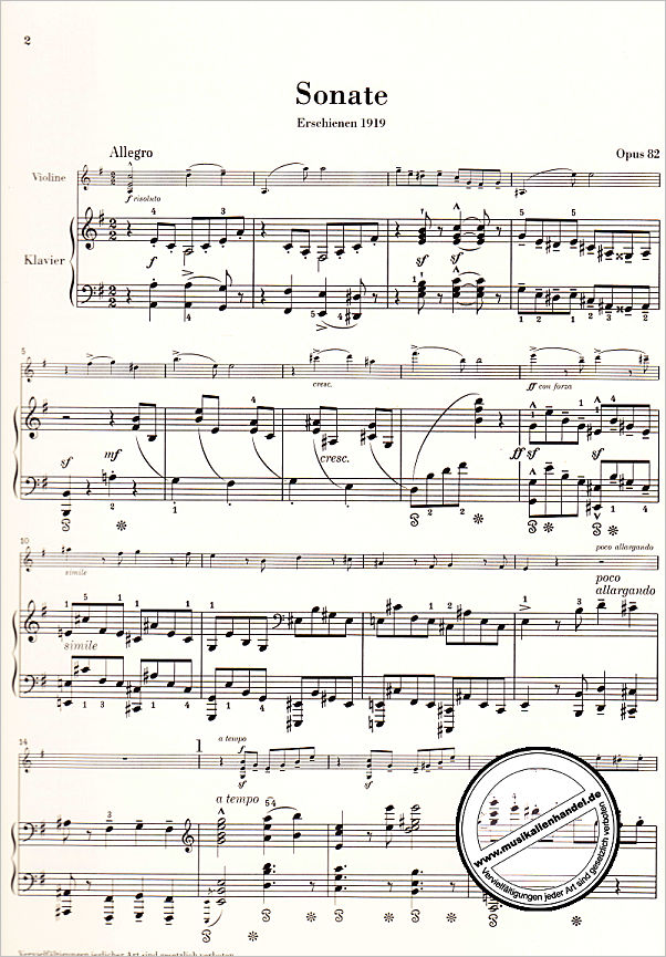 Notenbild für HN 1367 - Sonate op 82