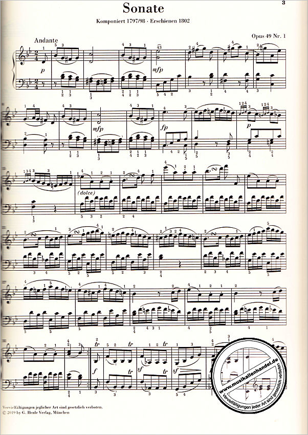 Notenbild für HN 1391 - 5 Sonaten