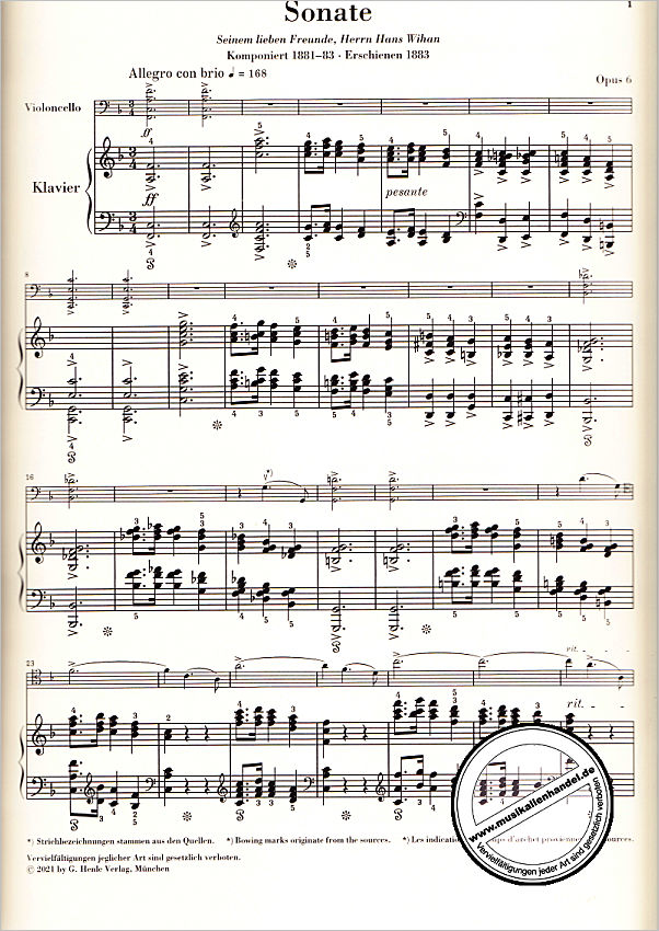 Notenbild für HN 1469 - Sonate F-Dur op 6