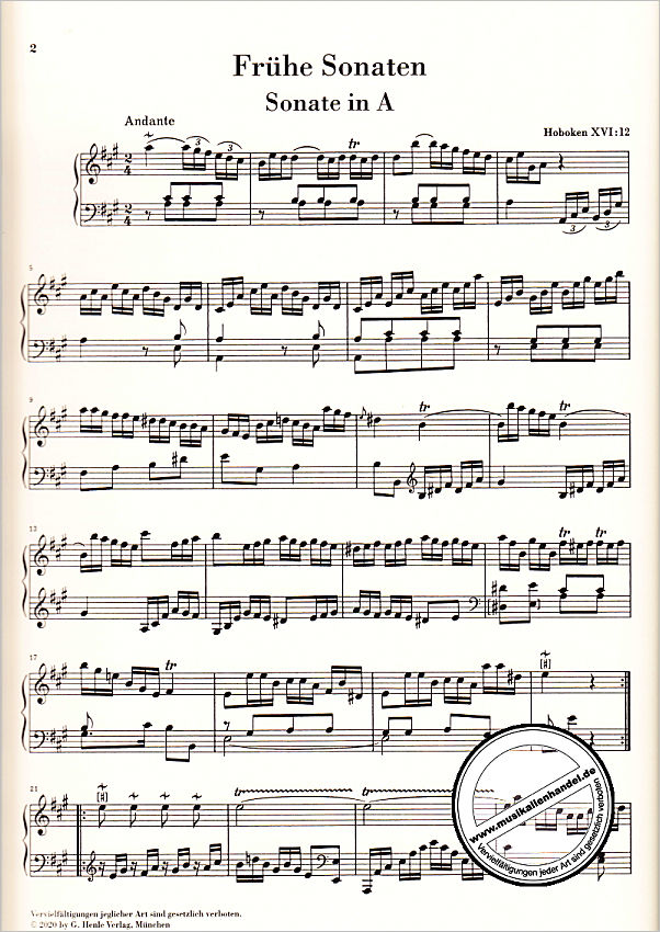 Notenbild für HN 1536 - Sämtliche Sonaten 1