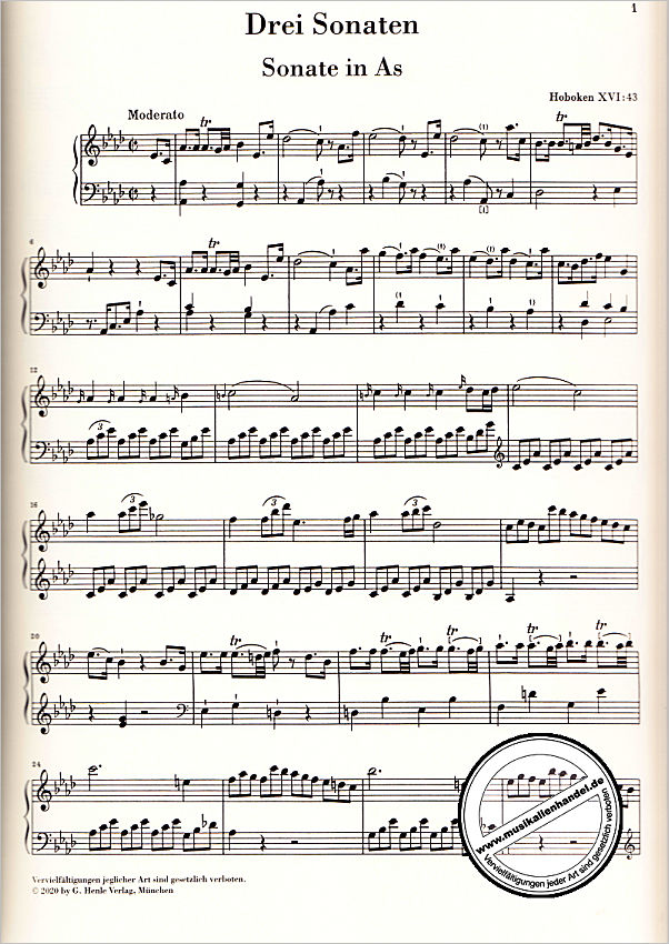 Notenbild für HN 1540 - Sämtliche Sonaten 3
