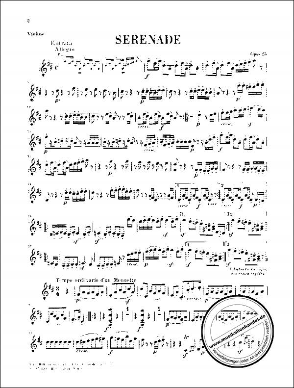 Notenbild für HN 300 - SERENADE D-DUR OP 25