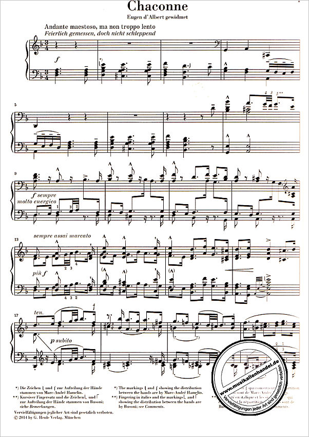 Notenbild für HN 557 - CHACONNE (PARTITA 2 D-MOLL BWV 1004)