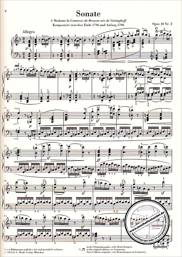 Notenbild für HN 774 - Sonate 6 F-Dur op 10/2