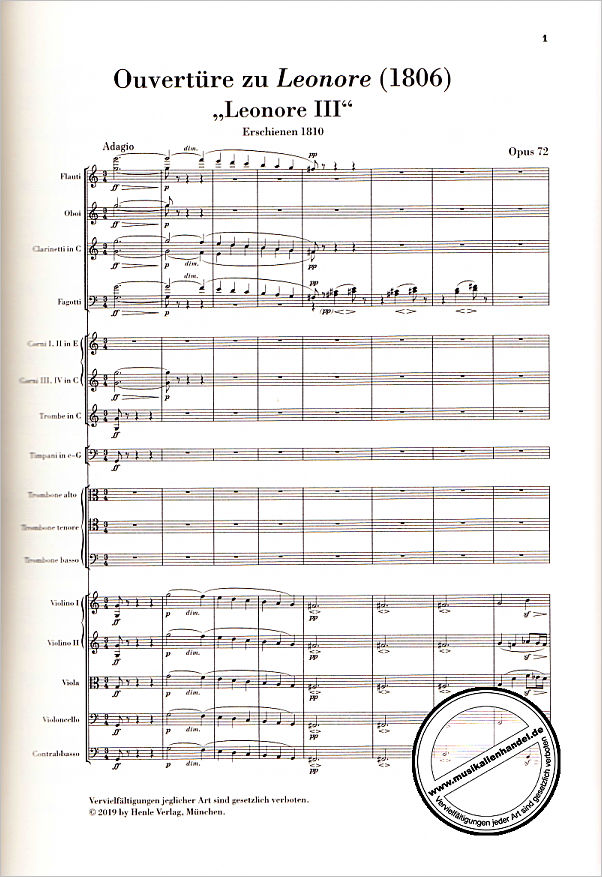 Notenbild für HN 9046 - Leonore op 72 - Ouvertüre 3