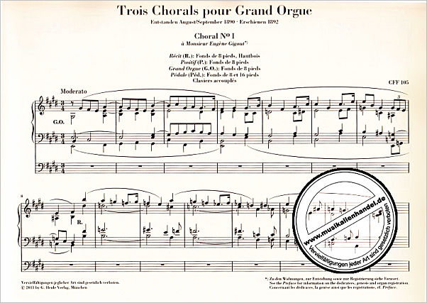 Notenbild für HN 975 - 3 CHORALS