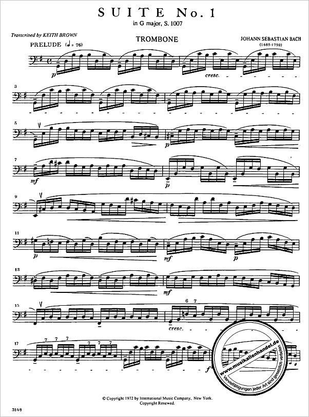 Notenbild für IMC 3148 - 6 SUITEN BWV 1007-1012 (VC)