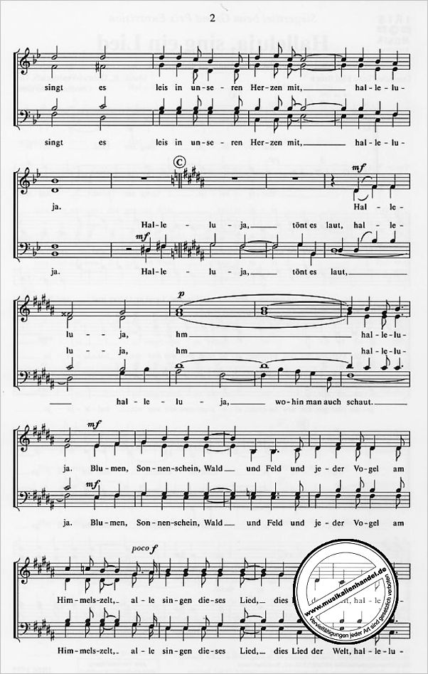 Notenbild für IRIS 1777-23 - HALLELUJA SING EIN LIED