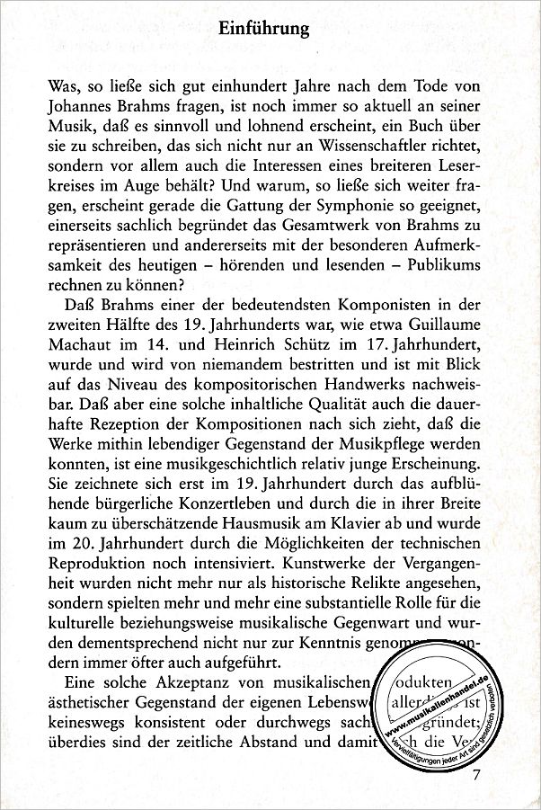 Notenbild für ISBN 3-406-43304-9 - BRAHMS SINFONIEN - EIN MUSIKALISCHER WERKFUEHRER