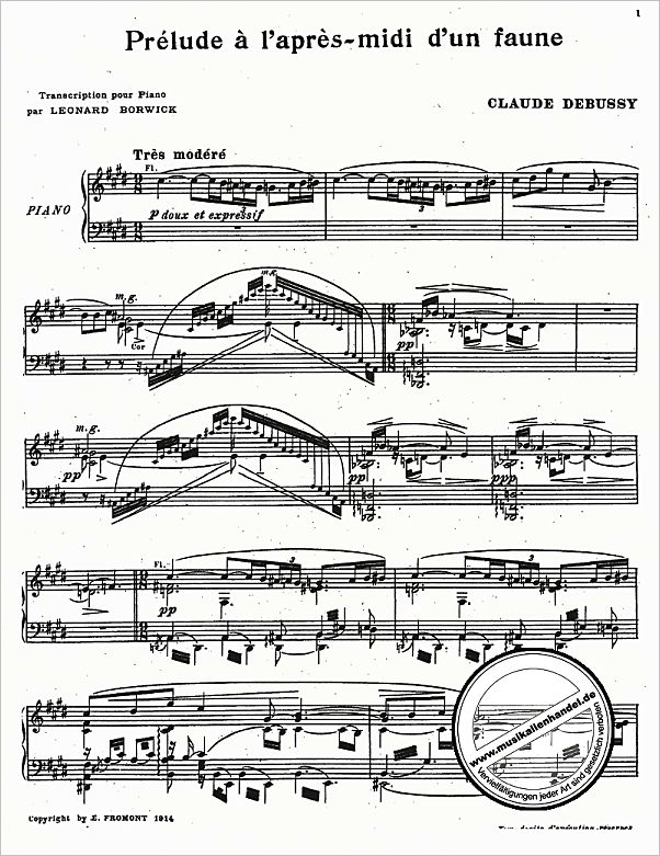Notenbild für JOBERT 1426F - PRELUDE A L'APRES MIDI D'UN FAUNE