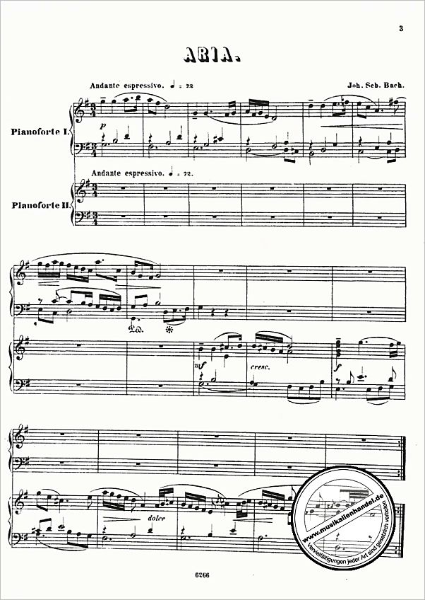 Notenbild für KIST 831 - GOLDBERG VARIATIONEN BWV 988 (ARIA MIT 30 VERAENDERUNGEN)