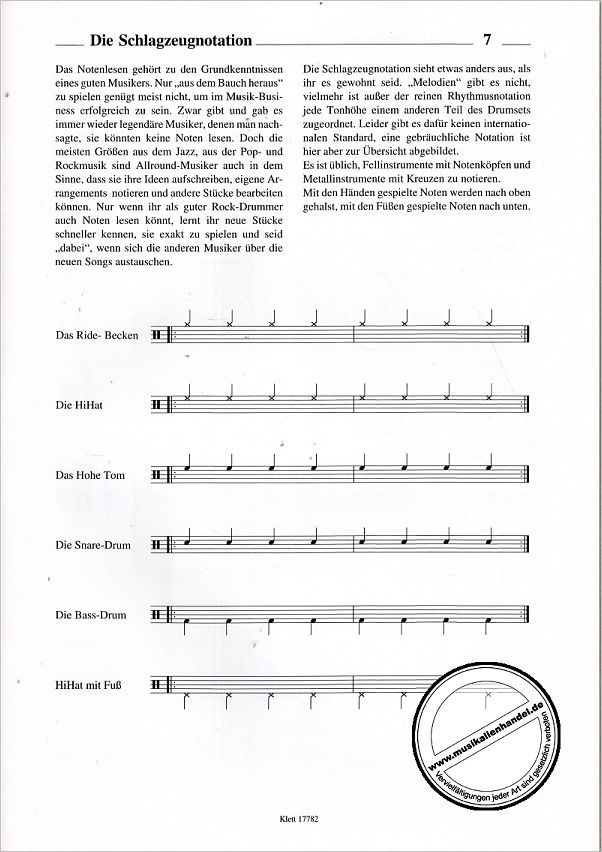 Notenbild für KLETT 17782 - APPLAUS - DAS DRUMSET IN DER KLASSE