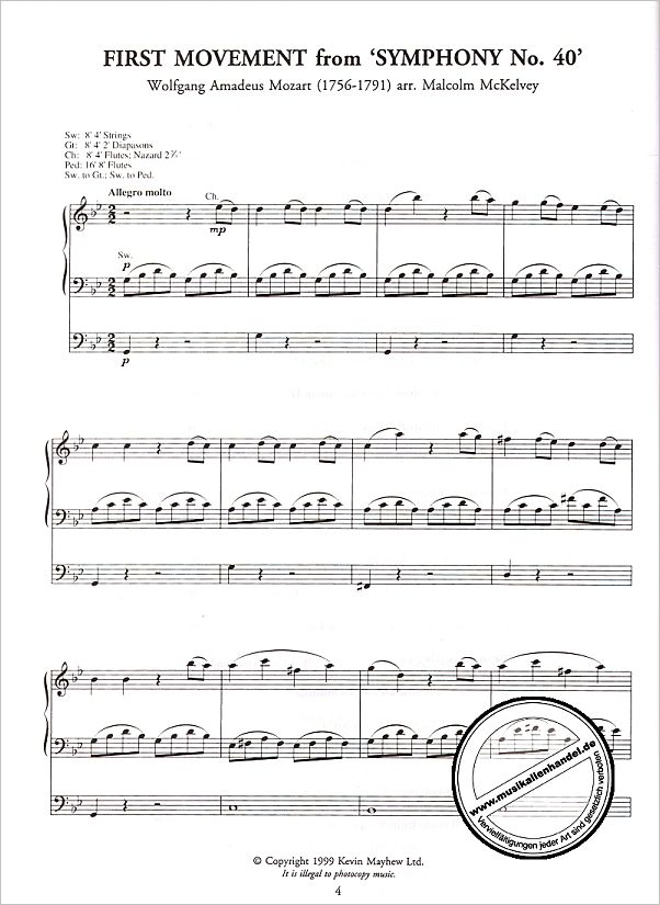 Notenbild für KM 1400391 - GENIUS OF MOZART