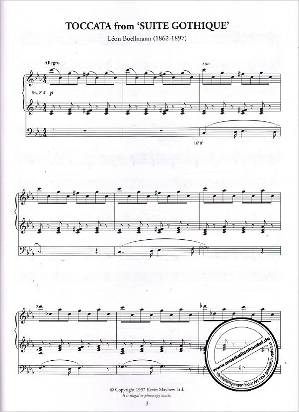 Notenbild für KM 1400469 - 5 ORGAN FAVOURITES MADE PLAYABLE