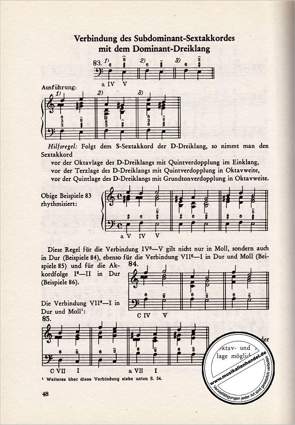 Notenbild für KOESEL 30013 - HARMONIELEHRE 1