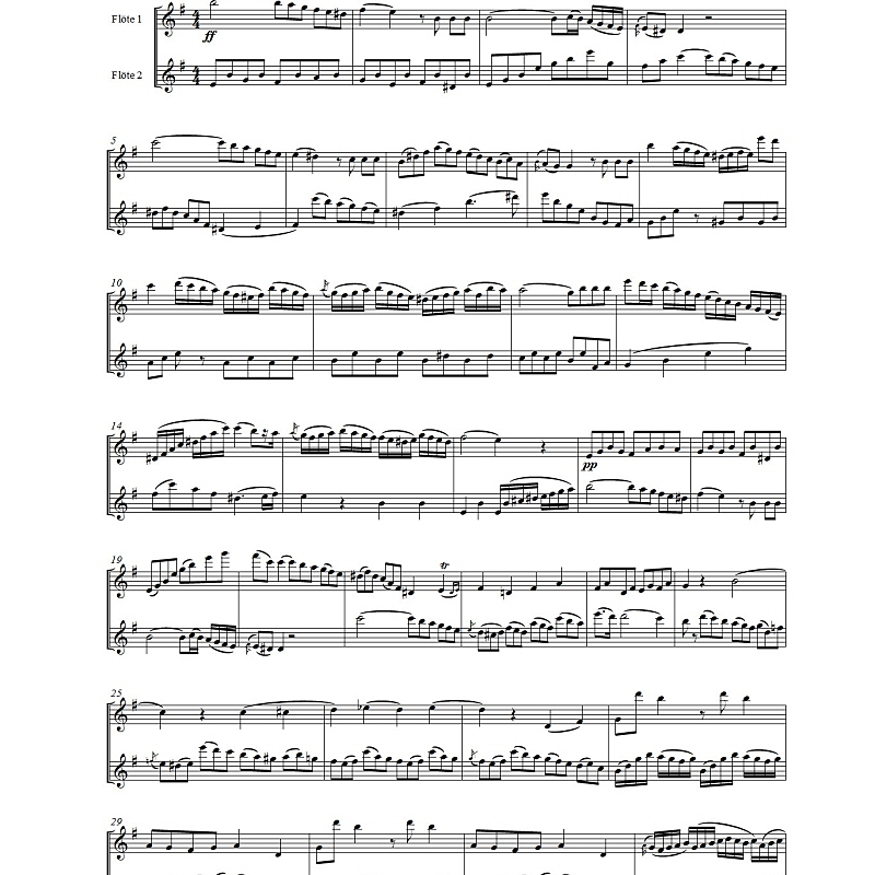 Notenbild für KOSSACK 95102-1 - Konzertantes Duo 1 op 81
