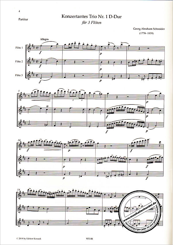 Notenbild für KOSSACK 95146 - Konzertantes Trio 1