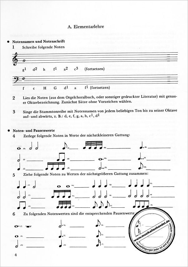 Notenbild für MERS 1188 - AUFGABEN ZUR HARMONIELEHRE