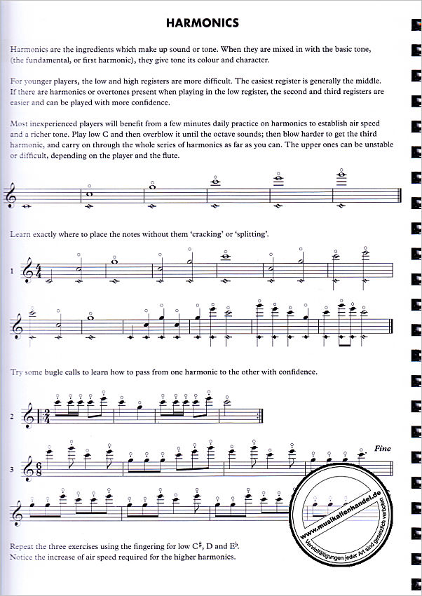 Notenbild für MSNOV 164186 - Practice book for the flute 1-6