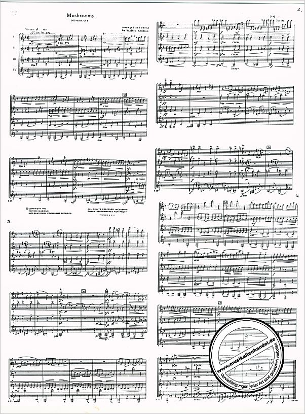 Notenbild für MUSICUS 634 - MUSHROOMS