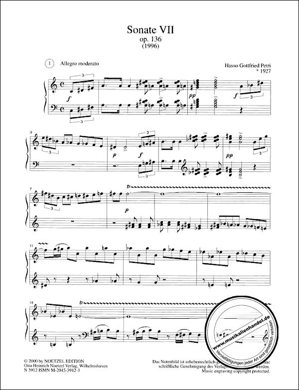 Notenbild für N 3912 - SONATE OP 136