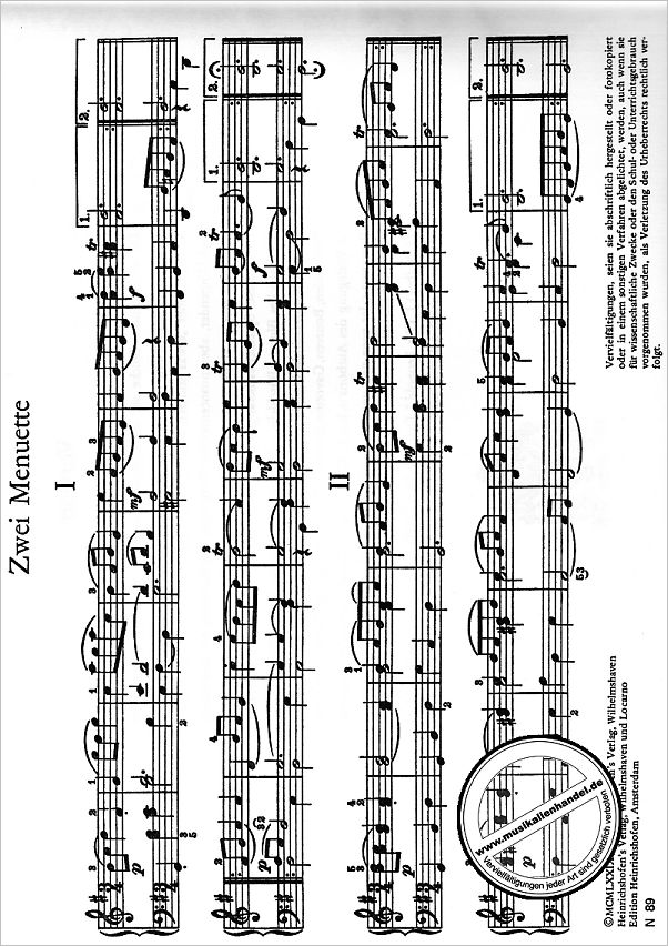 Notenbild für N 89 - MUSIKALISCHES BLUMENBUESCHLEIN