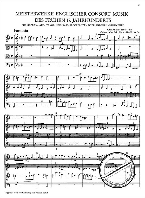 Notenbild für PE 855 - MEISTERWERKE ENGLISCHER CONSORTMUSIC