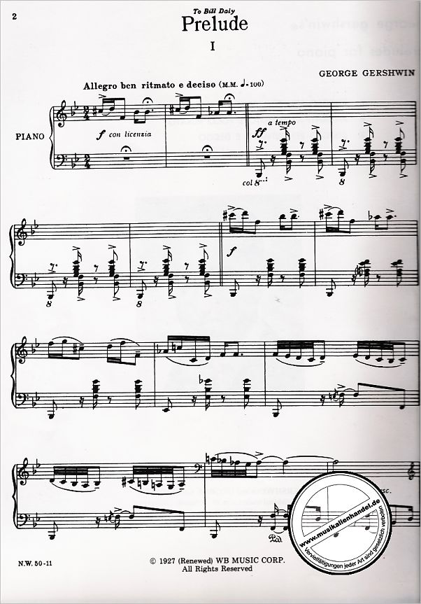 Notenbild für PS 0043 - PRELUDES FOR PIANO