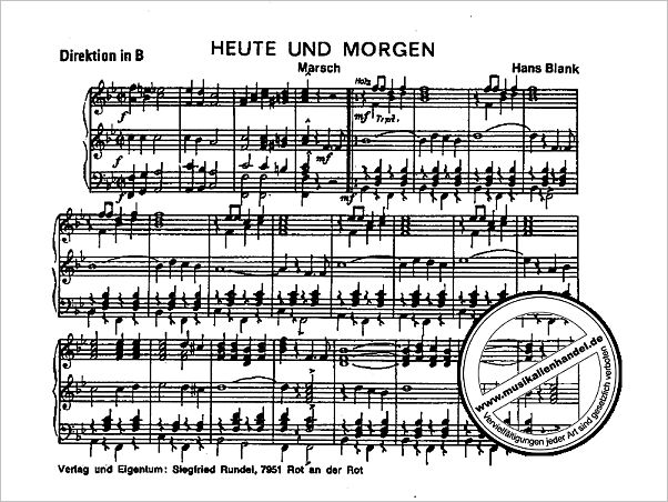 Notenbild für RUNDEL 1356 - HEUTE UND MORGEN