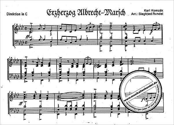 Notenbild für RUNDEL 1501 - ERZHERZOG ALBRECHT MARSCH