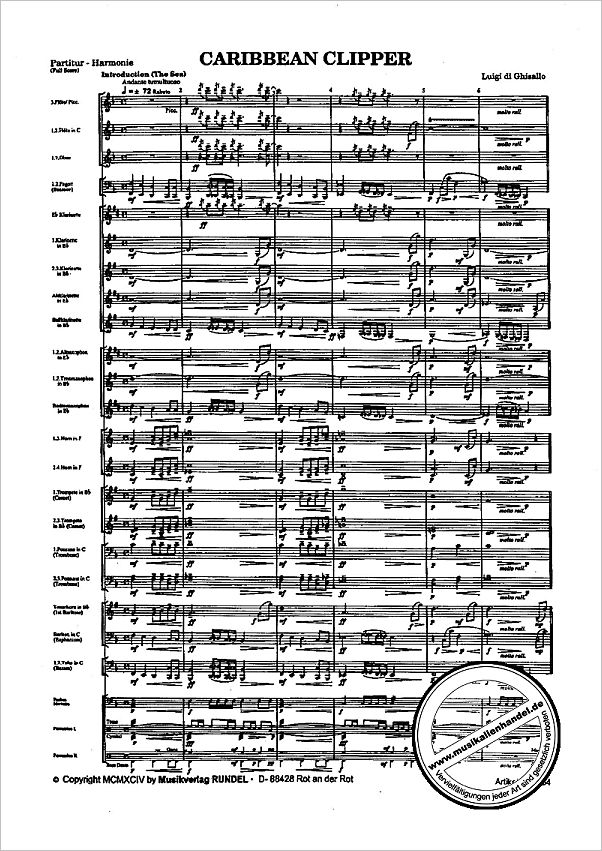 Notenbild für RUNDEL 1754 - CARIBBEAN CLIPPER