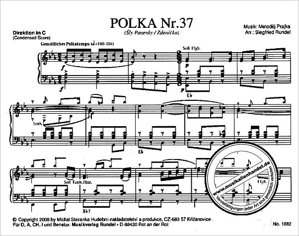 Notenbild für RUNDEL 1882 - POLKA NR 37