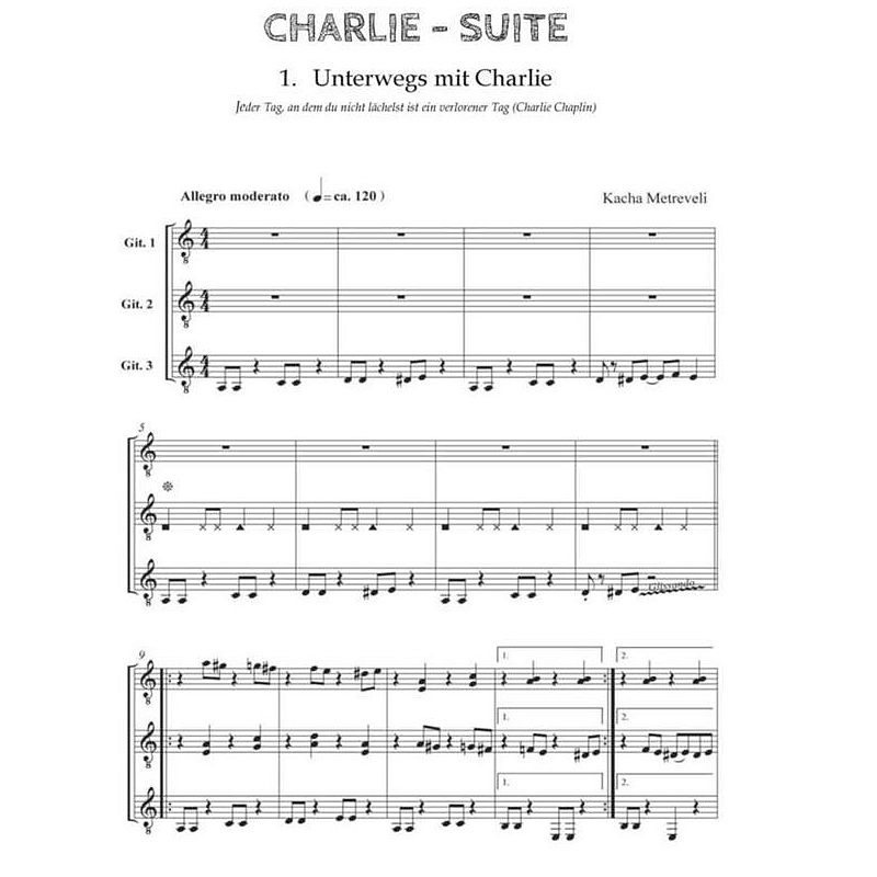 Notenbild für SCHELL 11137 - Charlie Suite | Eine Hommage an Charlie Chaplin