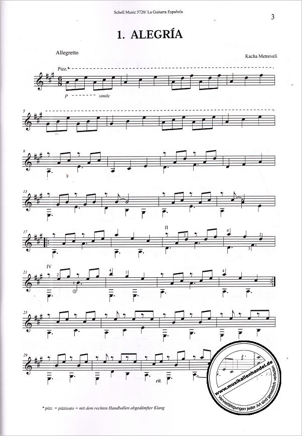 Notenbild für SCHELL 5720 - LA GUITARRA ESPANOLA