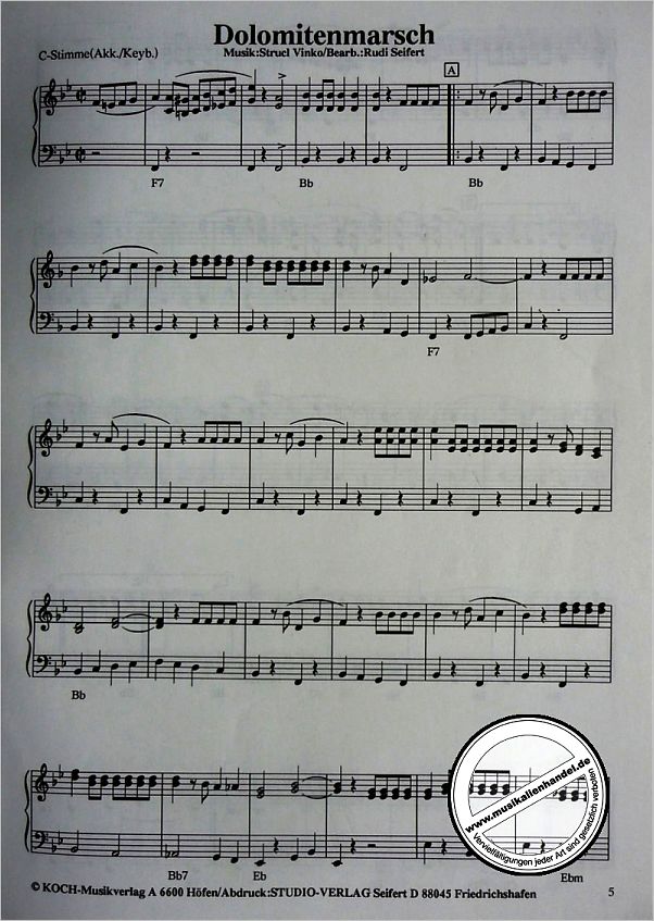 Notenbild für SEIF 10010050 - LUSTIGE MUSIKANTEN 25