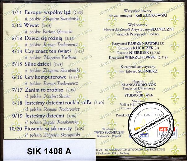 Notenbild für SIK 1408A - EUROPA - KRAINA DZIECI