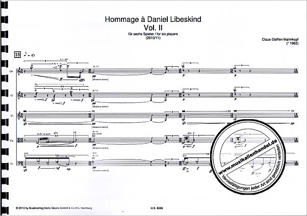 Notenbild für SIK 8696 - Hommage a Daniel Libeskind 2