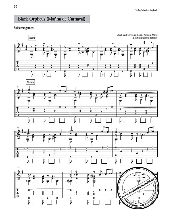 Notenbild für SINGBUCH 301 - BELIEBTE SONGS FUER GITARRE ZUM BEGLEITEN + SPIELEN 1