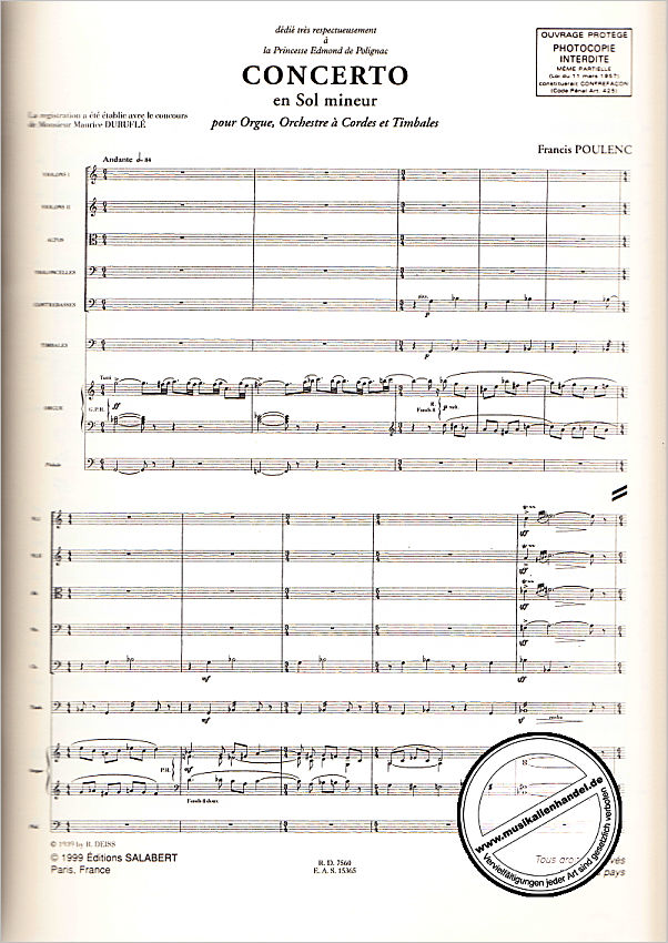 Notenbild für SLB 4539 - Concerto g-moll