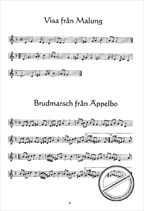 Notenbild für SPIEL 5000 - NOTHAEFTE - BORDUNMUSIK FRAN DALSLAND