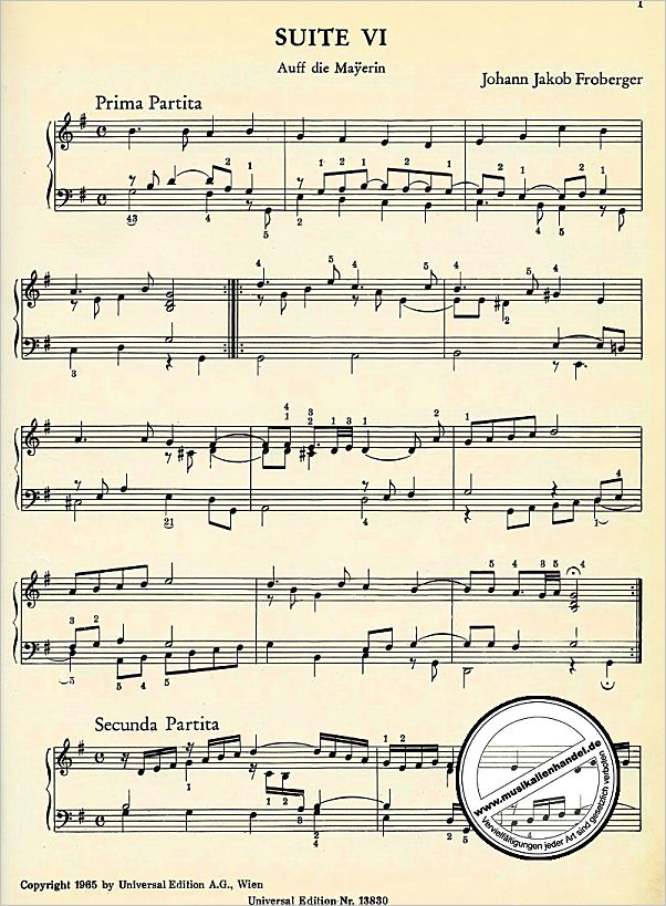 Notenbild für UE 13830-93 - MUSICA AUSTRIACA PER PIANO FORTE