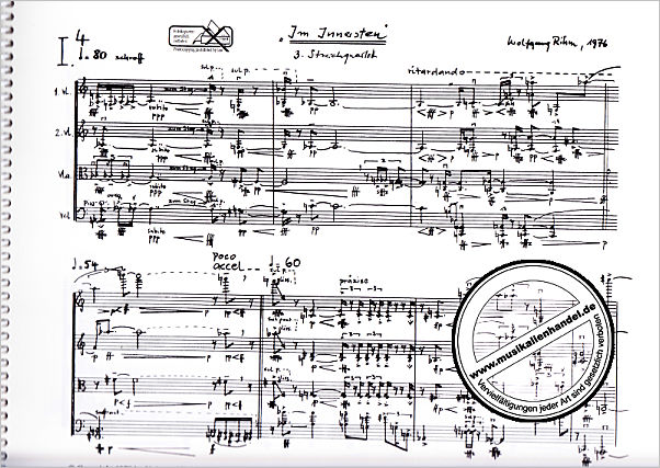 Notenbild für UE 16638 - IM INNERSTEN - STREICHQUARTETT 3