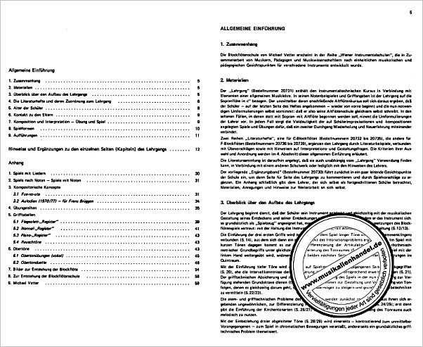 Notenbild für UE 20730 - BLOCKFLOETENSCHULE