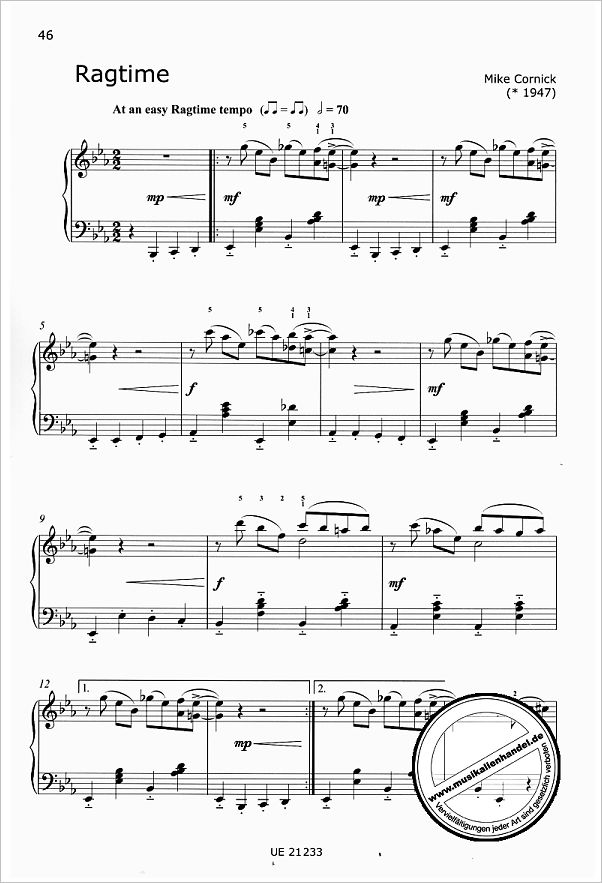 Notenbild für UE 21233 - 20 PIANO STUDIES