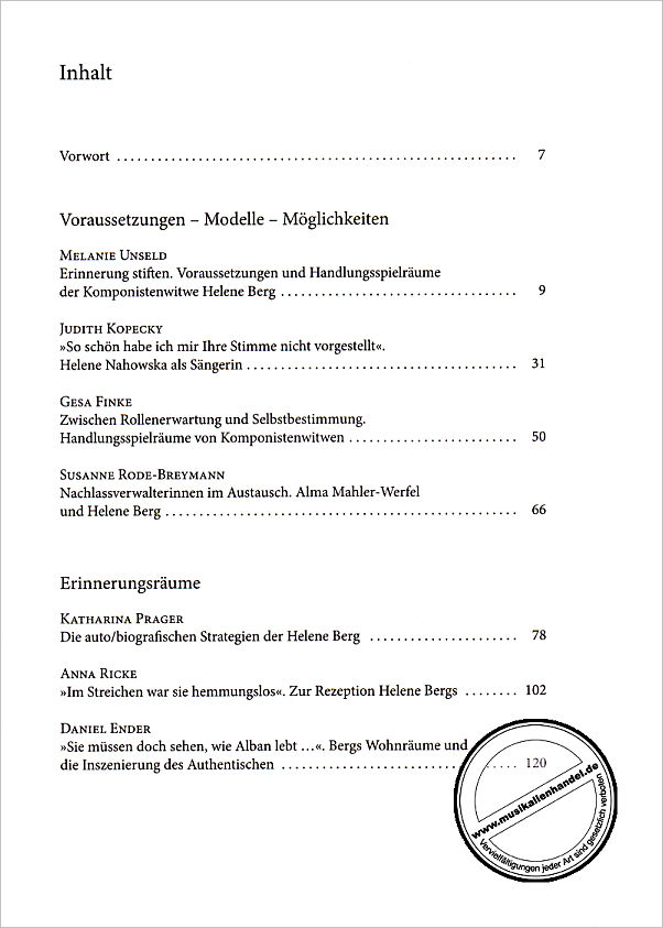 Notenbild für UE 26335 - Helene Berg und das Erbe Alban Bergs | Erinnerung stiften