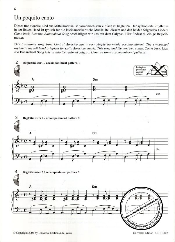 Notenbild für UE 31842 - EASY BAR PIANO LATIN