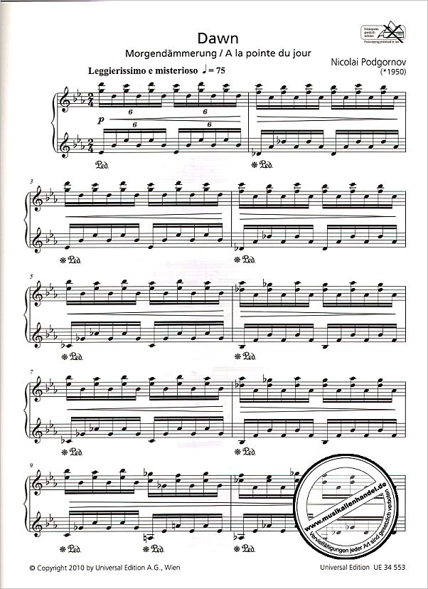 Notenbild für UE 34553 - GRADED PIECES FOR PIANO 3