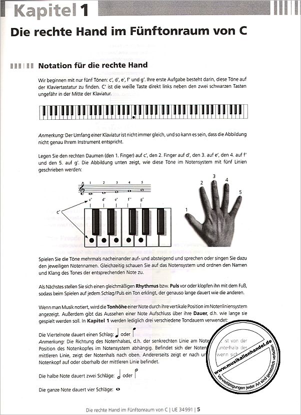 Notenbild für UE 34991 - PIANO COACH 1