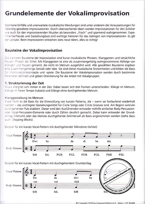 Notenbild für UE 36408 - Singing on the fly | Vokale Klangexperimente für Chöre + Ensembles